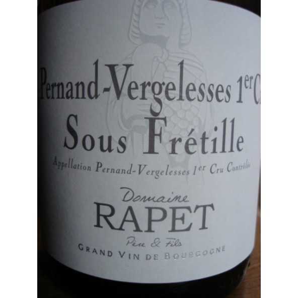 PERNAND VERGELESSES BLANC 1er CRU SOUS FRETILLE DOM RAPET 2018